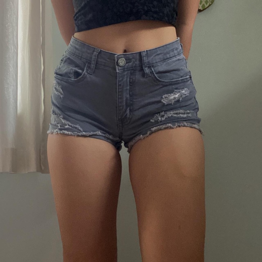 Grey/Blue Aeropostale jean shorts